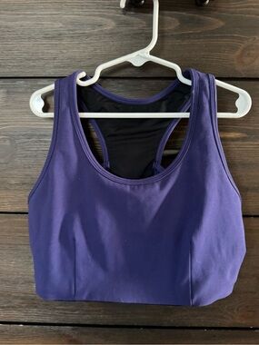 Til You Collapse Purple Racerback Sports Bra